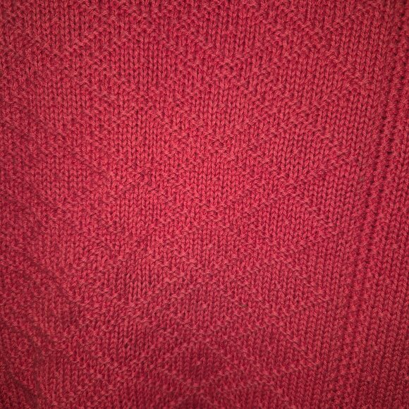 Cuddle Knit Vintage 1980's Sweater Red Short Sleeve Retro USA Grannycore Cottage - Picture 3 of 5